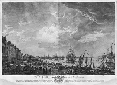 Vue de la ville et du port de Bordeaux vue des Salinières, série de 